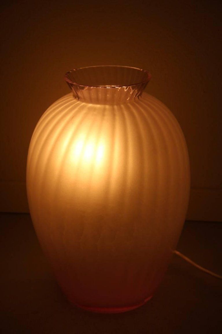 Table Lamp In The Shape Of Vase Carlo Moretti Murano Art Glass, 1970 photo furniture