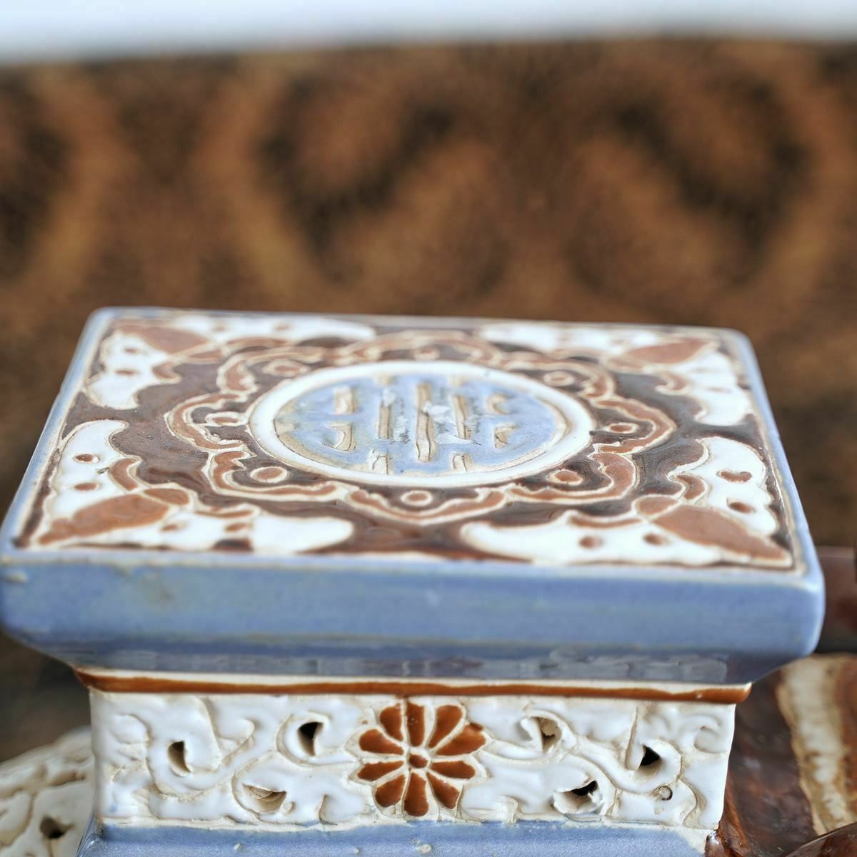 Elephant Coffee Table In Glazed Terracotta photo Furniture