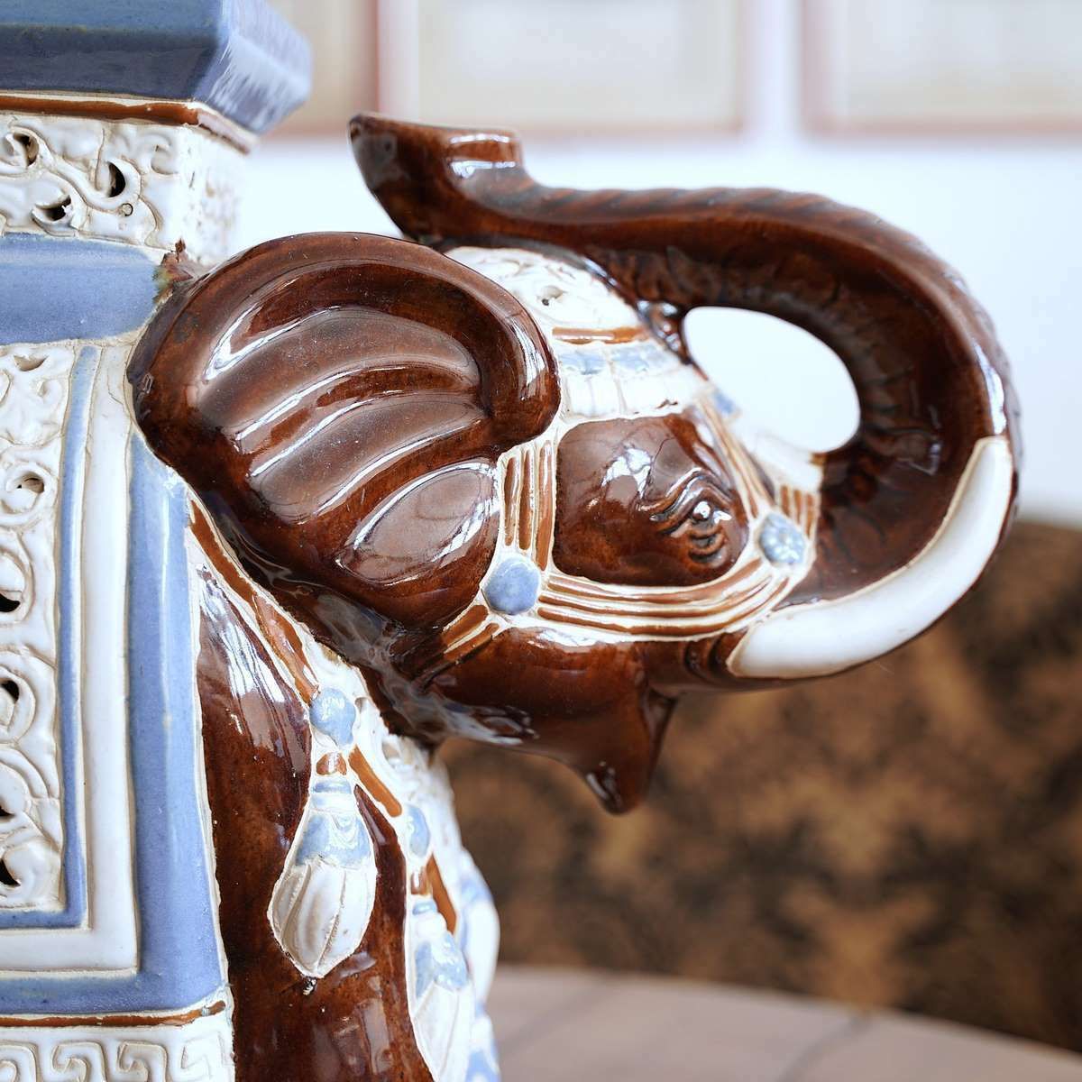 Elephant Coffee Table In Glazed Terracotta photo buy