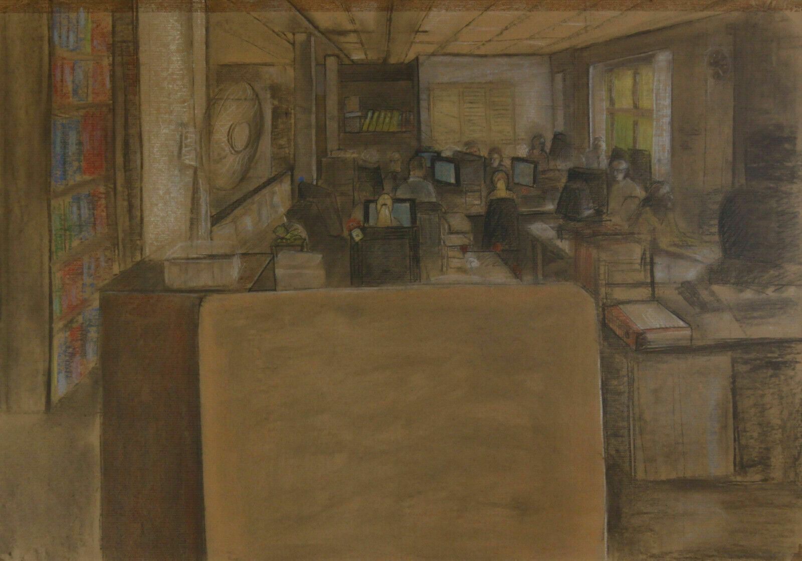 Pastel By Julia Sorrell. View Of A Working Office photo furniture