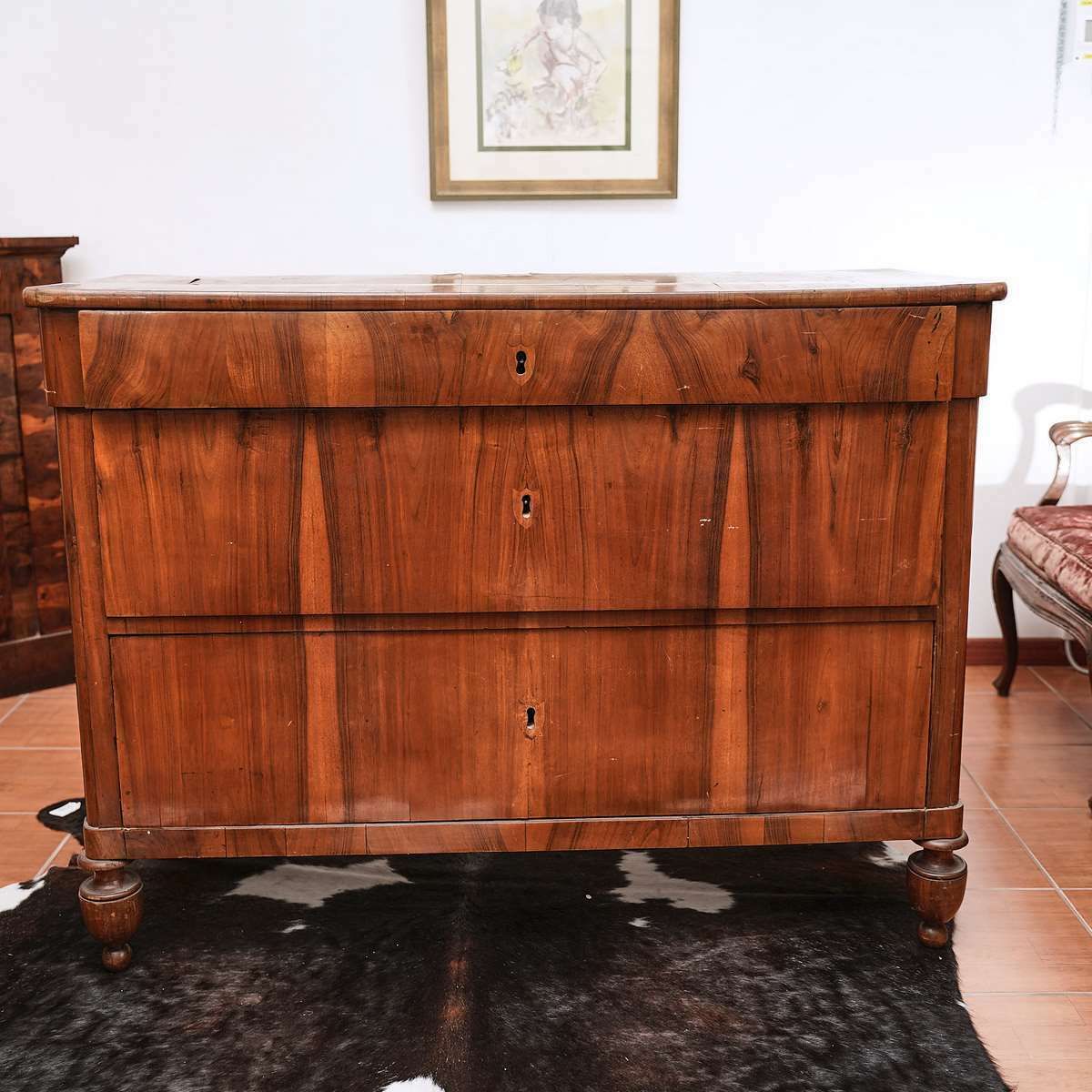 Paneled Chest Of Three Drawers