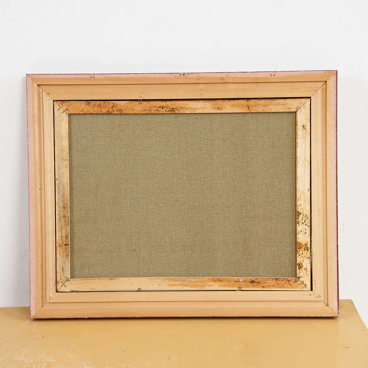 Landscape Painting, Waterfall, Golden Frame photo Art