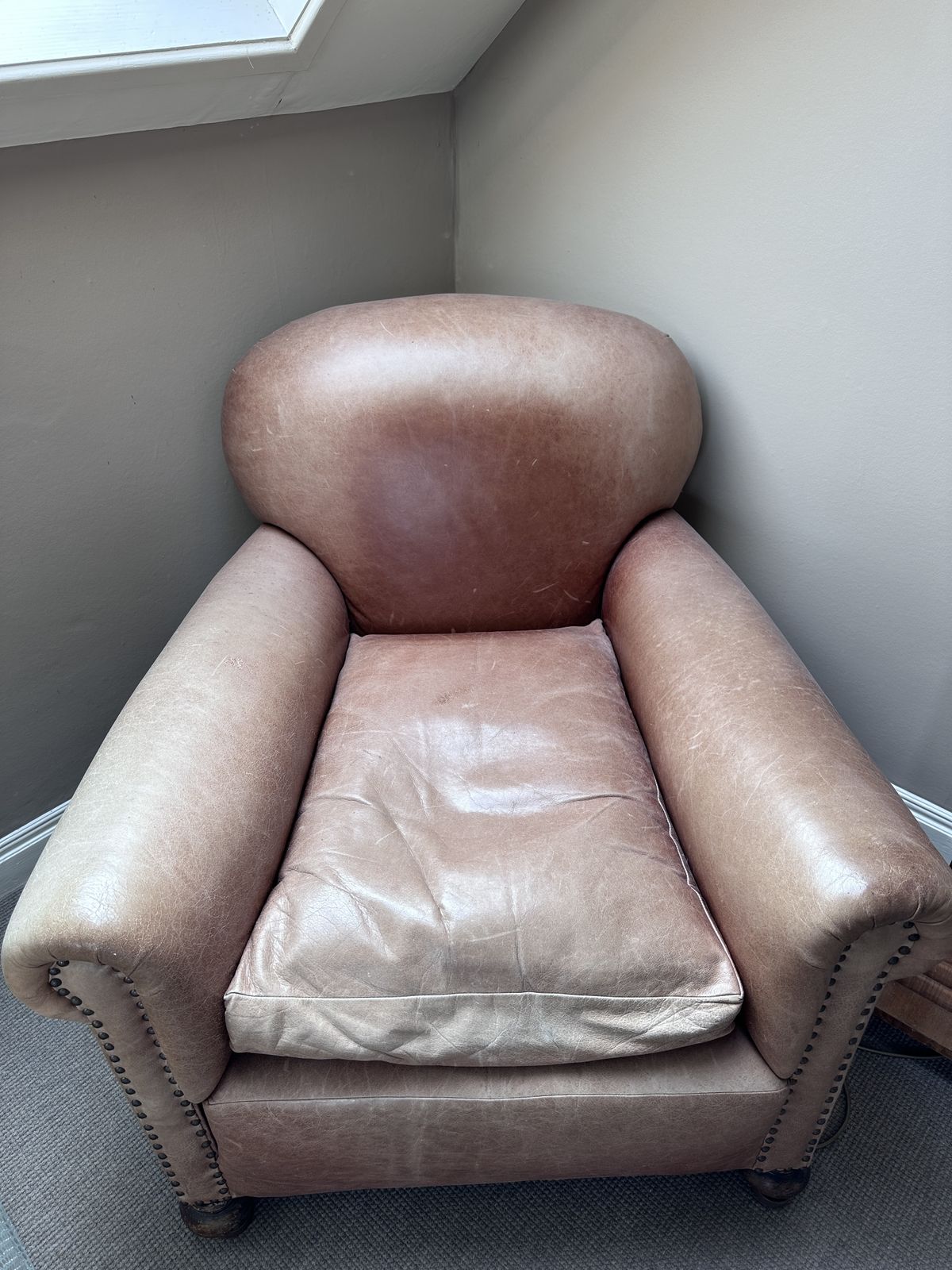 Pair Of Edwardian Leather Club Chairs photo for sale