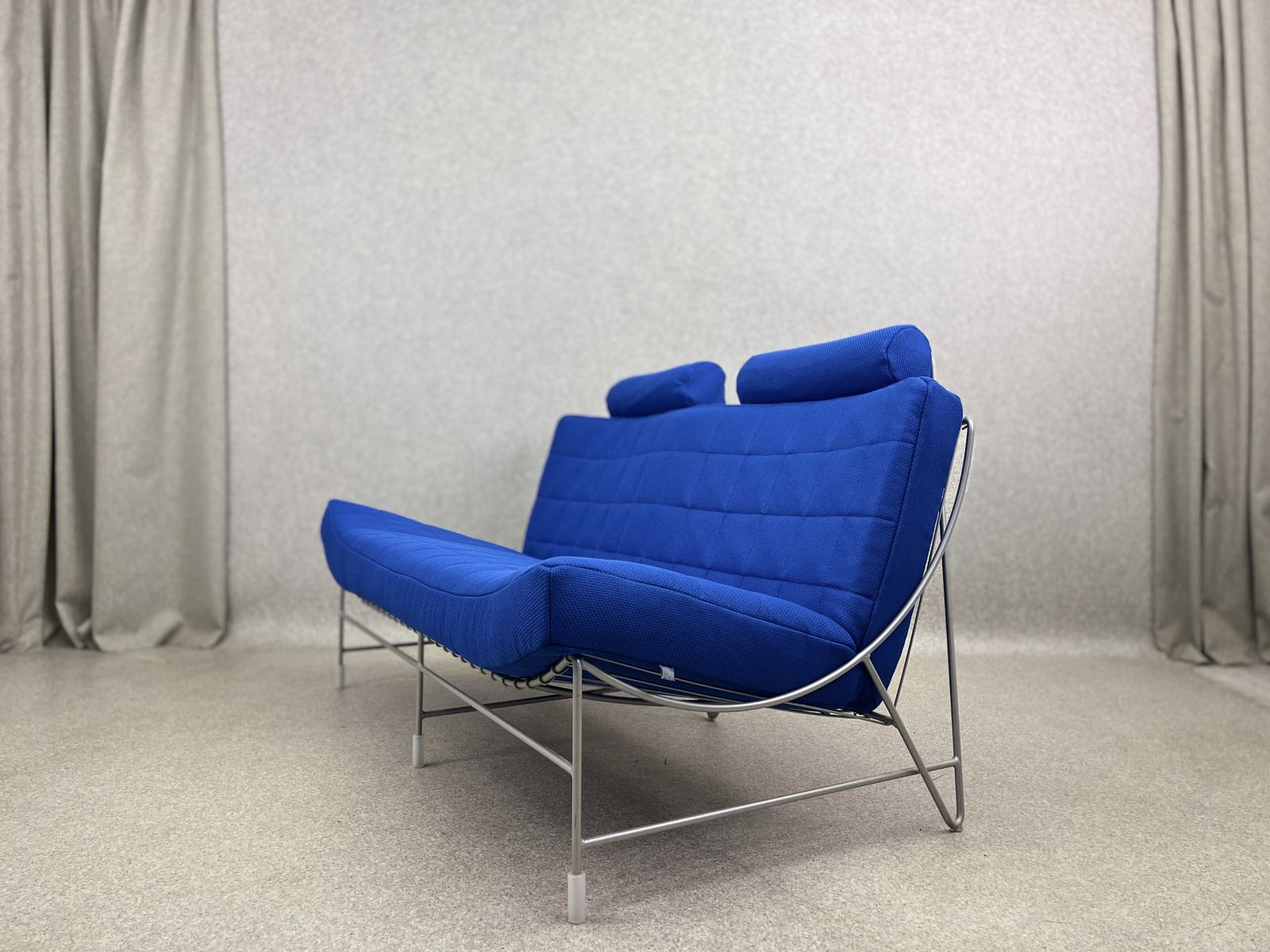 Vintage Blue Volare 2 Seater Sofa By Jan Armgard For Leolux