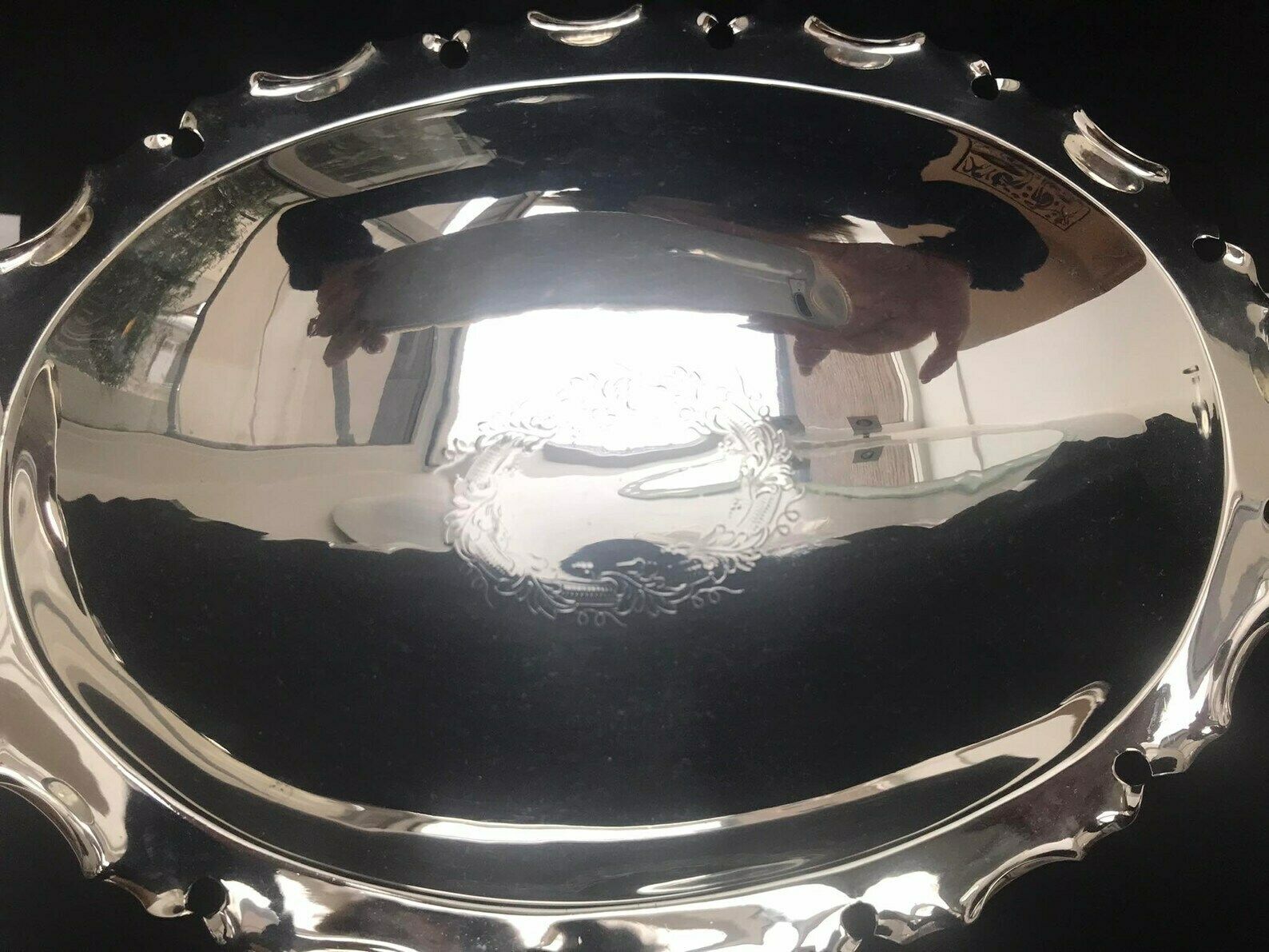 Victorian Fruits Dish Centerpiece Decor Table William Hutton & Sons Silver Plated Metal Antique English photo Home Decor