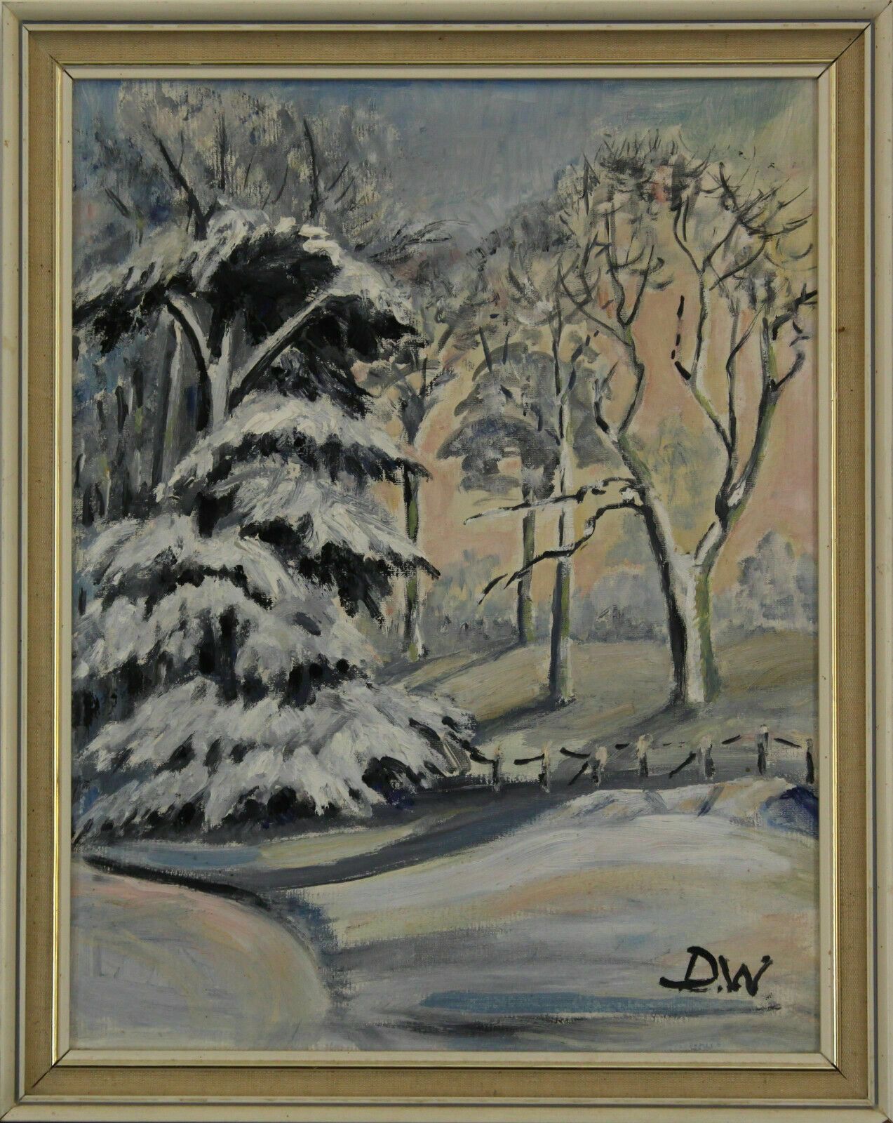 Oil On Board By Doreen Wallace. Titled "After The Snowstorm"
