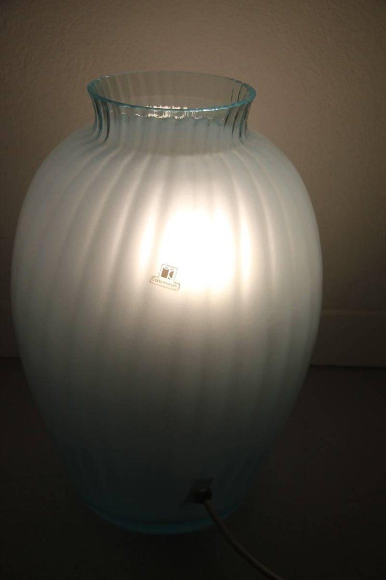 Table Lamp In The Shape Of Vase Carlo Moretti Murano Art Glass, 1970 photo Lighting