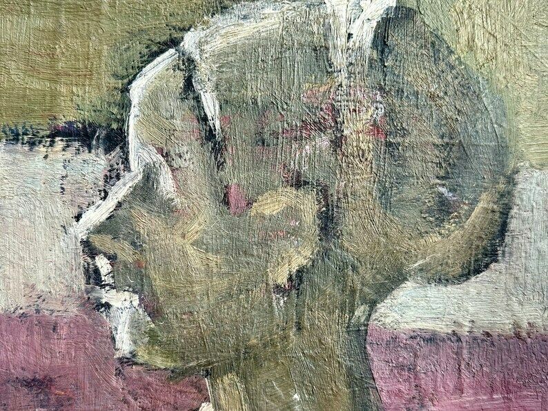 Modern British Oil On Board By Mary Piercy 1938 2012 photo Art