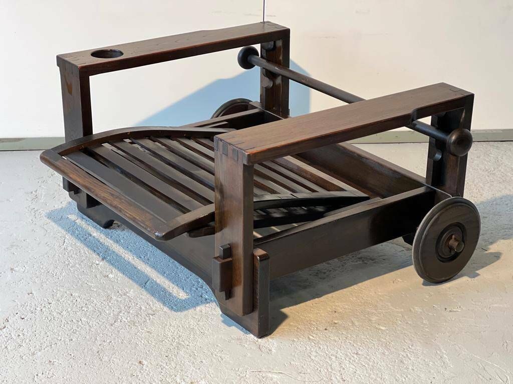 Wooden Armchair With Its Ottoman 1965 photo Furniture