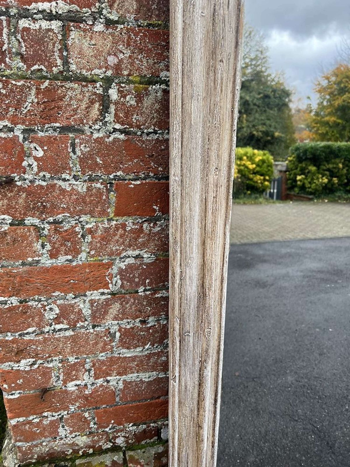 A Spectacular Large Antique English 19th C Arched Top Painted Mirror. photo for sale