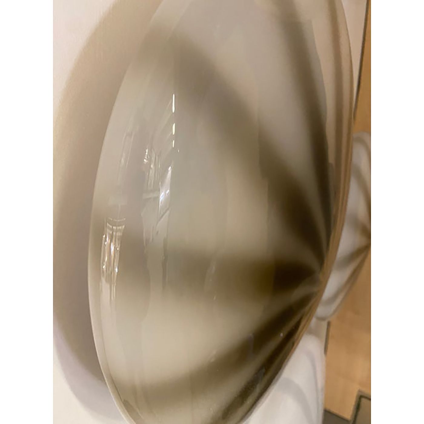 Contemporary Brown Reeds On White Murano Glass Wall Sconce Or Flush Mount photo vinterior