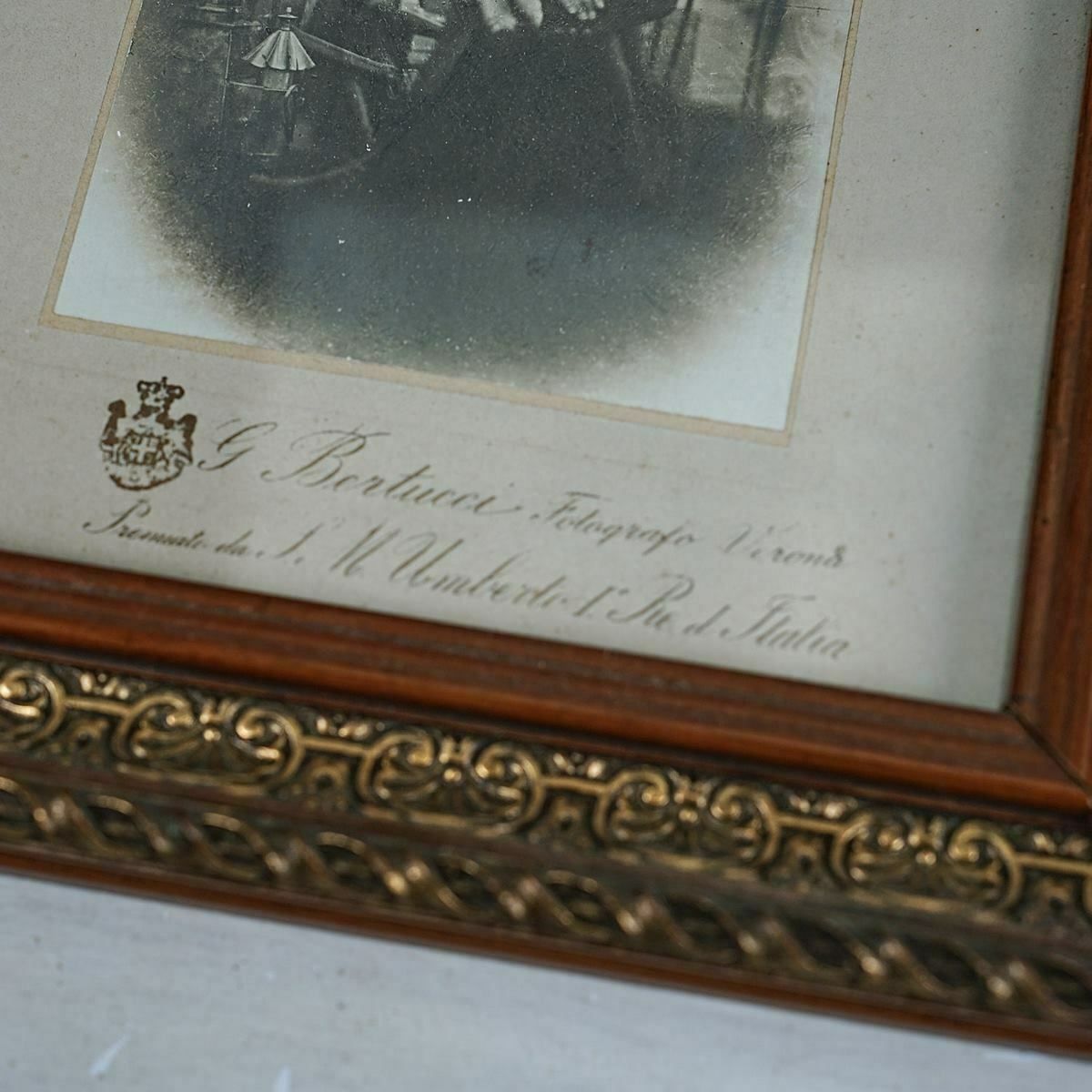 Pair Of Frames With Photo And Dedication, Navy From The 1800s photo Home Decor