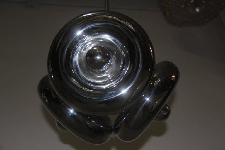 photo for sale Ingo Maurer Chandelier , 1970s , Round, Steel , Donut Italian Design