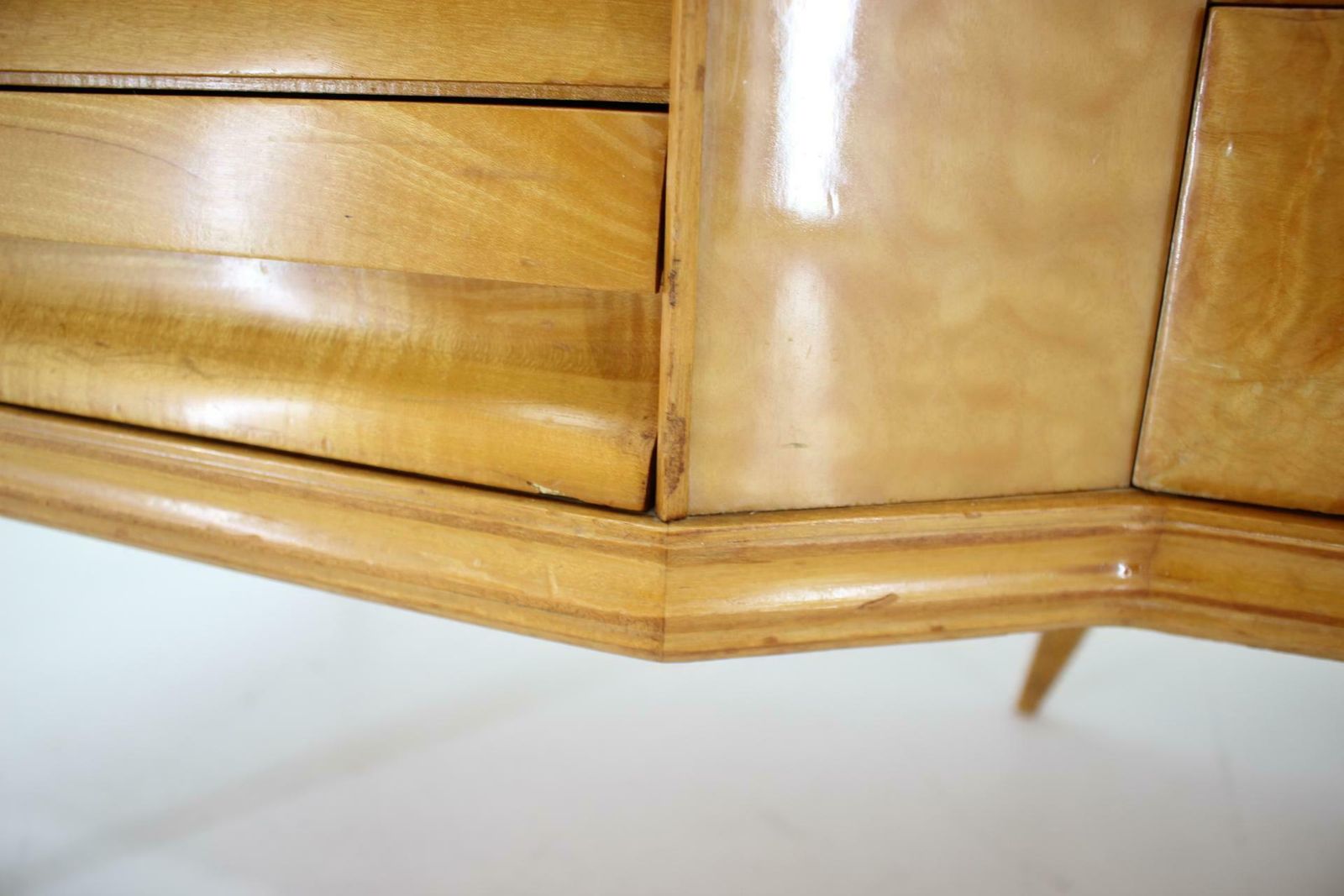 1960s Italian Sideboard/Chest Of Drawers In High Gloss Finish With Glass Top And photo Furniture
