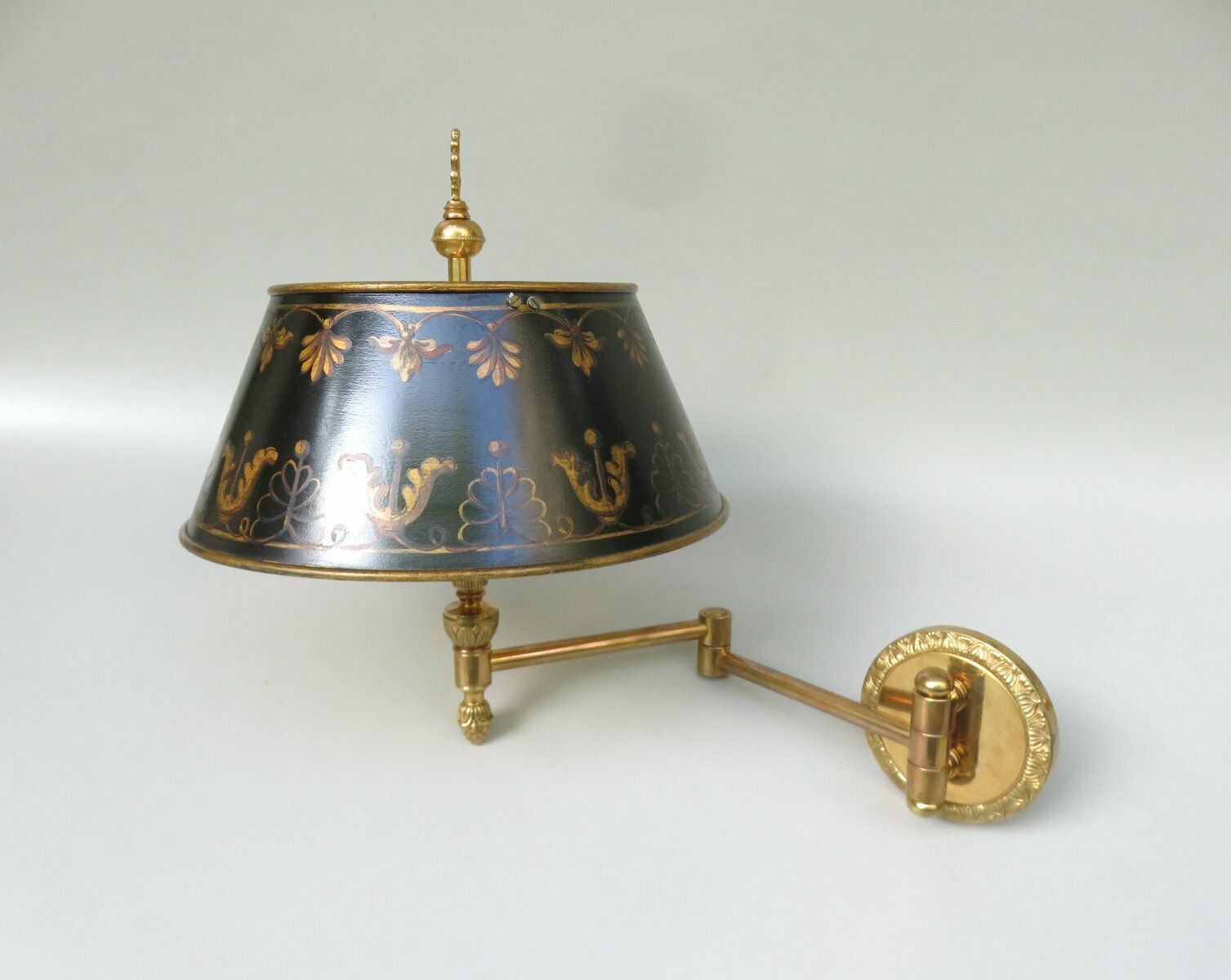 photo for sale Extraordinary Wall Lights Bouillotte In Bronze Gilded, France, 1970s, Set Of 2