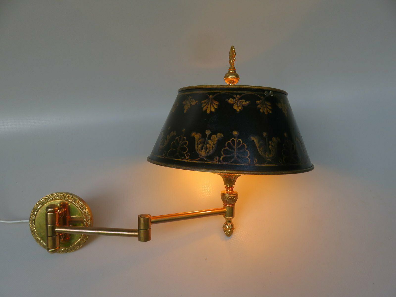Lighting Extraordinary Wall Lights Bouillotte In Bronze Gilded, France, 1970s, Set Of 2 photo