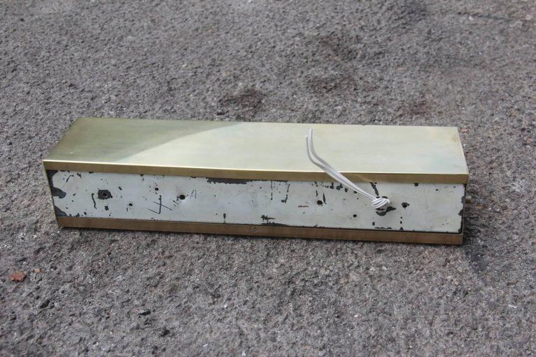 Sconce Brass And Plexiglass 1950s Italian Design photo vinterior