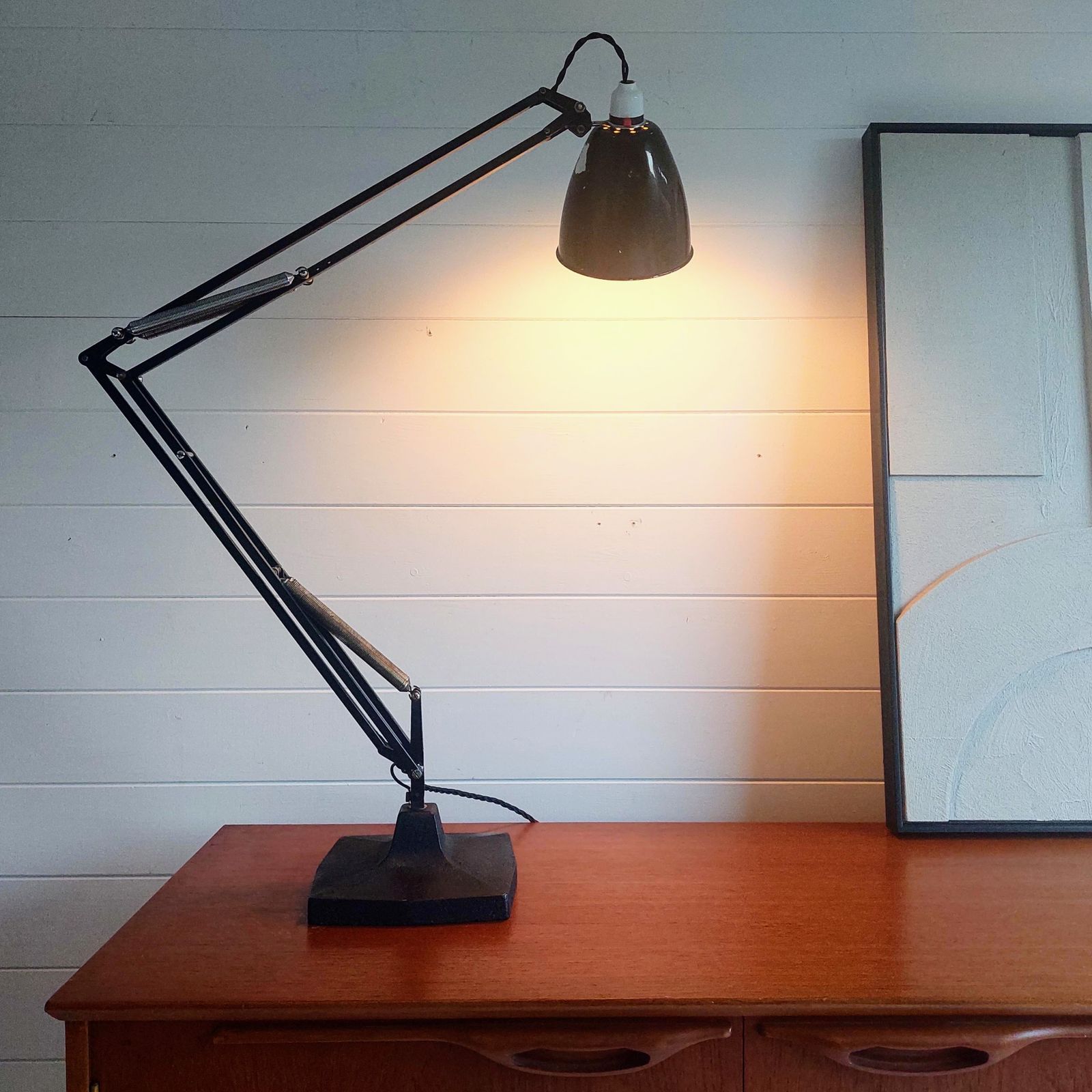 Vtg Mid Century Herbert Terry & Sons  Anglepoise 1209 Table Lamp Desk Lamp, 40s photo for sale