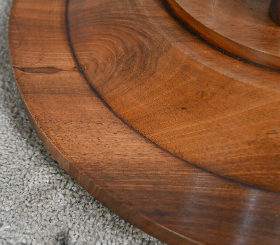 Home Decor Bolster In Walnut And Chromed Metal, Art Deco – 1930 photo
