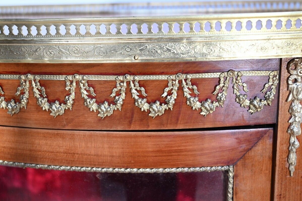 Furniture Small Showcase In Light Cherry, Louis XV/Louis XVI Transition – Early 20th Century photo