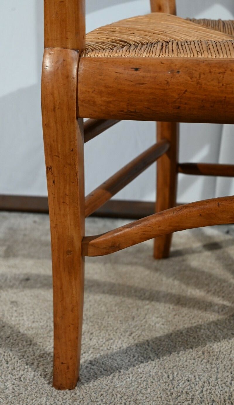 photo buy Pair Of Estate Armchairs In Solid Cherry, Restoration Period – 1st Part 19th