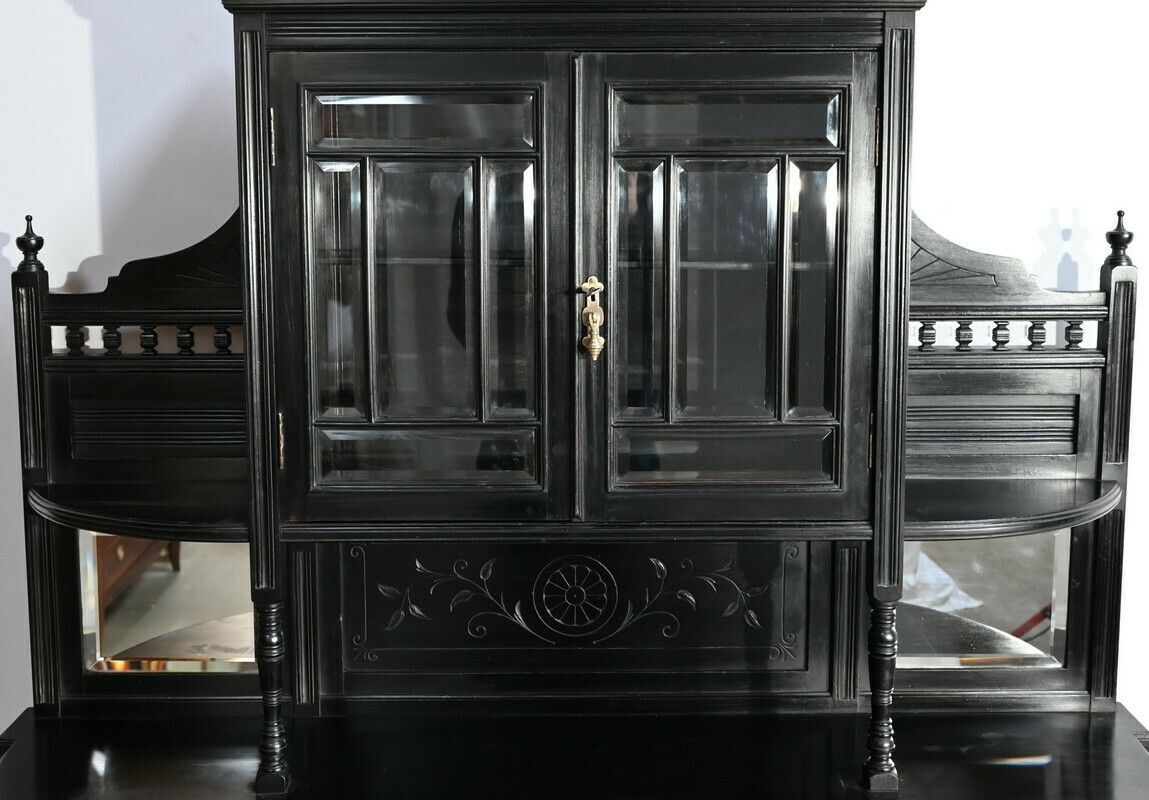 Furniture Entre Deux Furniture In Blackened Pear Wood, Napoleon III Style – Late 19th Century photo