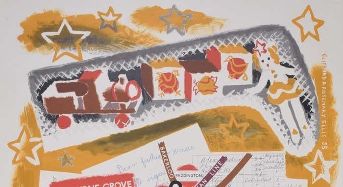 Clifford & Rosemary Ellis London Underground Map Of London Christmas Poster By Clifford And Rosemary Ellis 1935 photo furniture