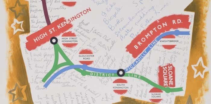 Clifford & Rosemary Ellis London Underground Map Of London Christmas Poster By Clifford And Rosemary Ellis 1935 photo Art