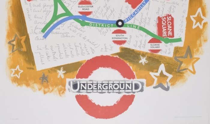 Clifford & Rosemary Ellis London Underground Map Of London Christmas Poster By Clifford And Rosemary Ellis 1935 photo 2149.53