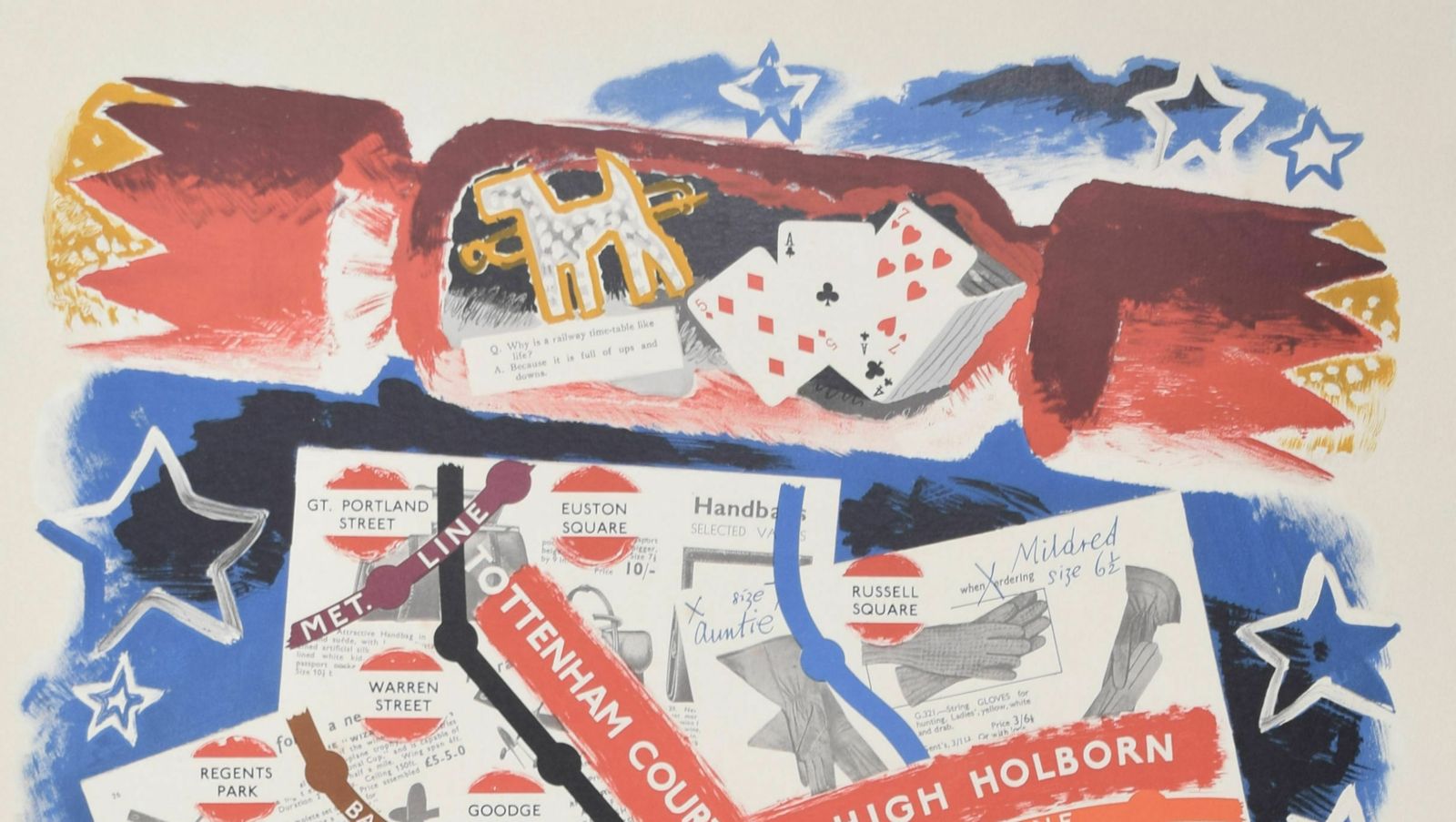 London Underground Map Of London Christmas Poster By Clifford And Rosemary Ellis photo for sale