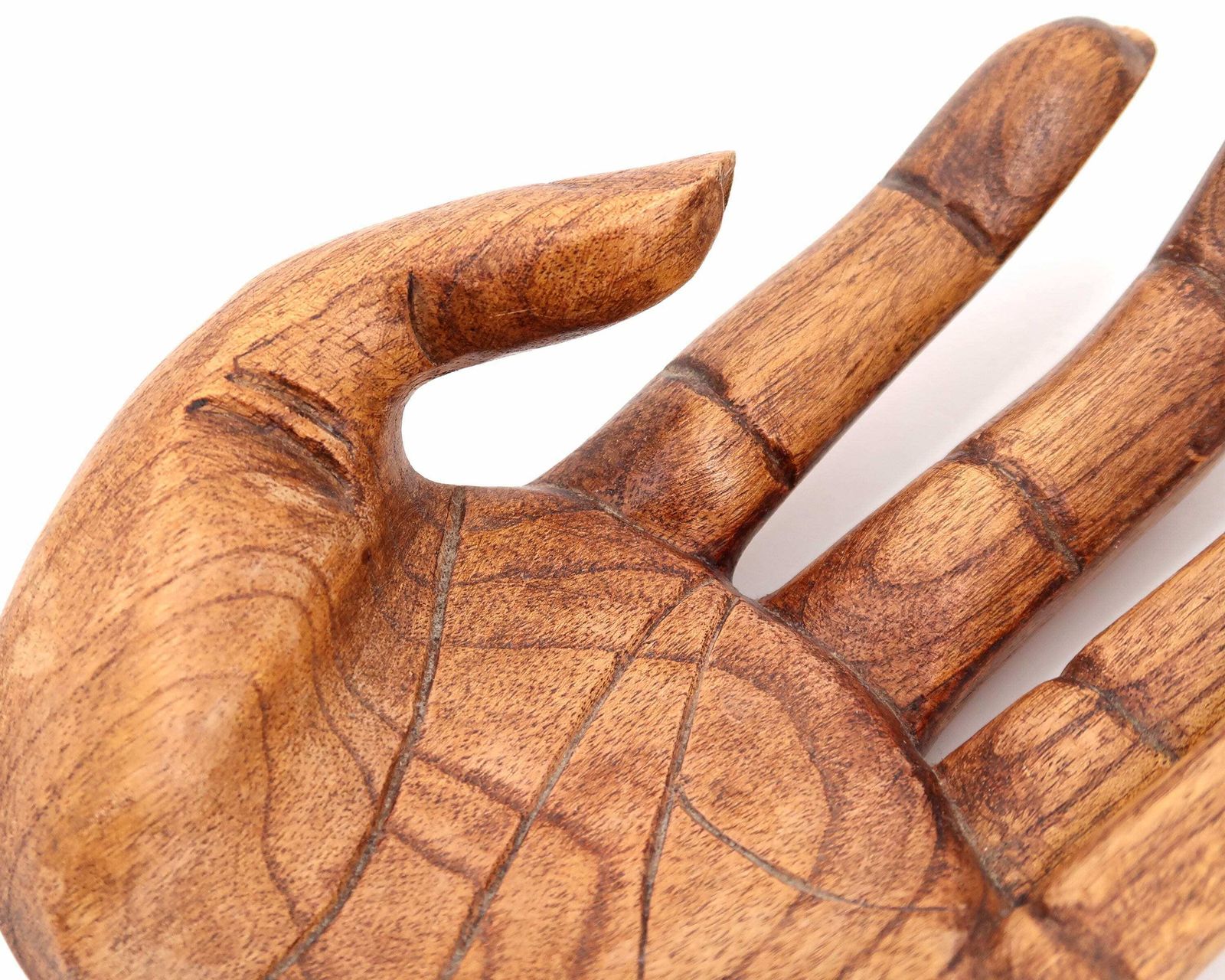 Houten Handschaal, Ca. Jaren 1970 / Sculptuur, Folk, Boho Chic, Bohemian, Schaal, Geluksbrenger, Amulet photo Kunst