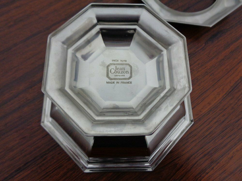 French Stainless Steel Caviar Bowl By Jean Couzon, 1970s photo 219.0