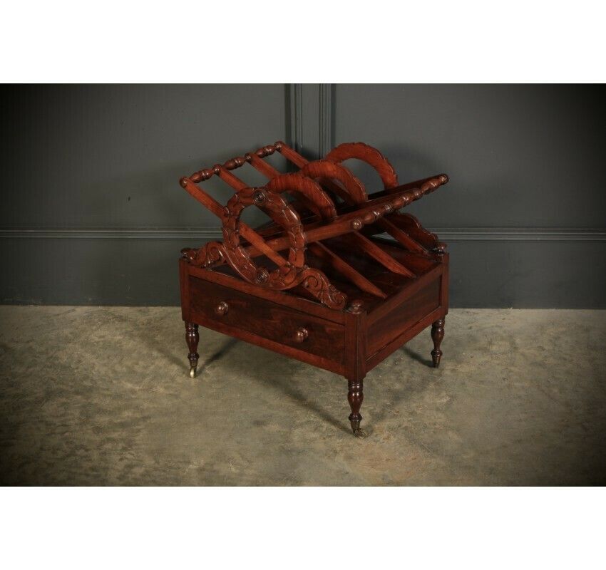 William IV Rosewood Canterbury Magazine Rack photo 1070.55