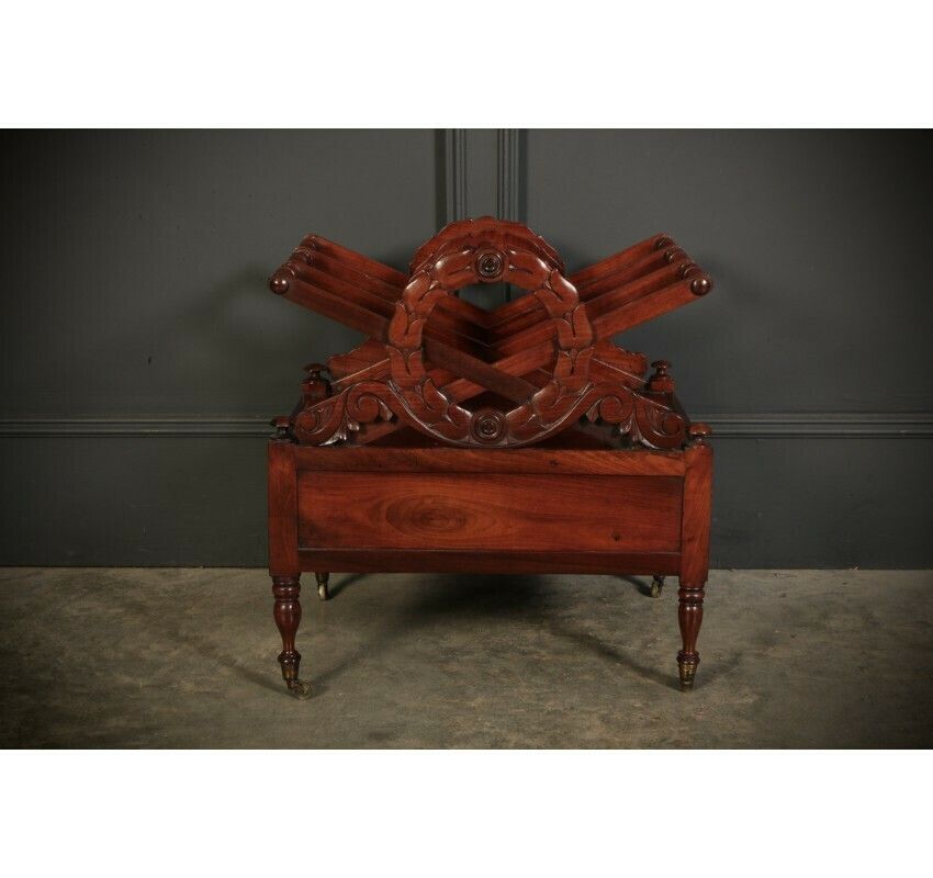 William IV Rosewood Canterbury Magazine Rack photo buy