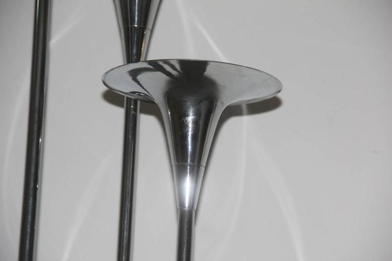 Reggiani Floor Lamp Steel Design Trumpets Italian Design 1970 photo 1745.0