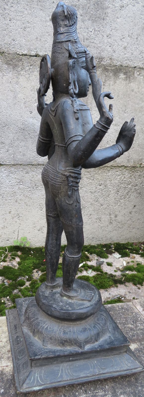 Antique South Indian Bronze Sculpture Of Standing Shiva. 18th/19th Century. 55cm High. photo furniture