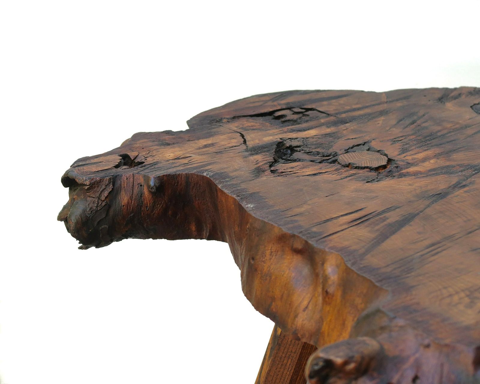 Large French Wood End Table / Coffee Table / Night Table, 1950s / Rustic, Nature, Natural, Cottage, Farmhouse Decor photo buy