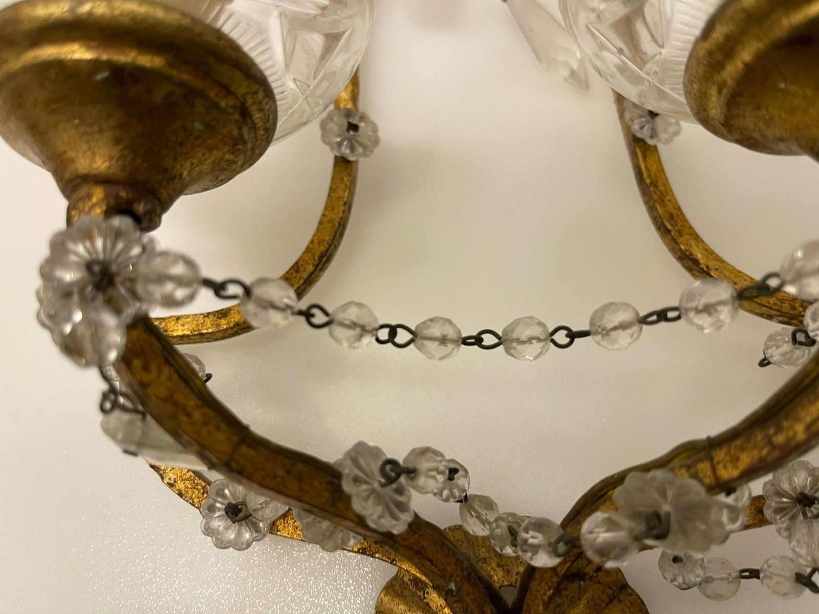 Florentine Gold Gilded Crystal Sconces Set Of 2 photo furniture