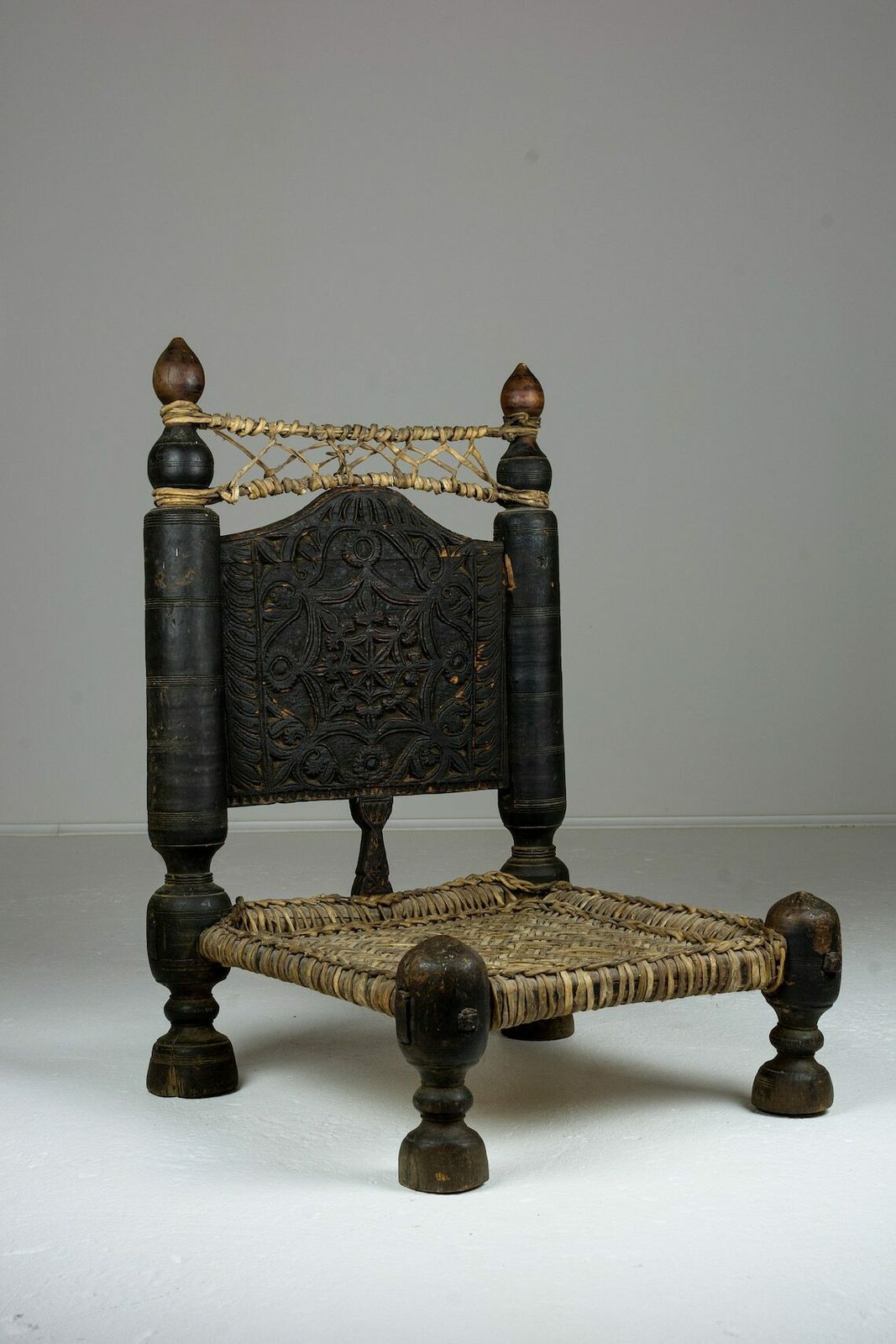 Traditional Tribal Chair Of The Swat Valley, Northern Pakistan, Late 18th Century, Antique Chair