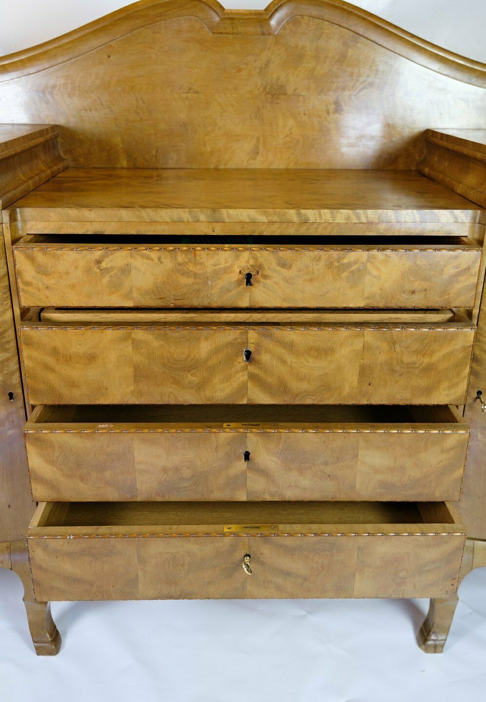 Sideboard In Birch With Original Key From 1920s photo vintage
