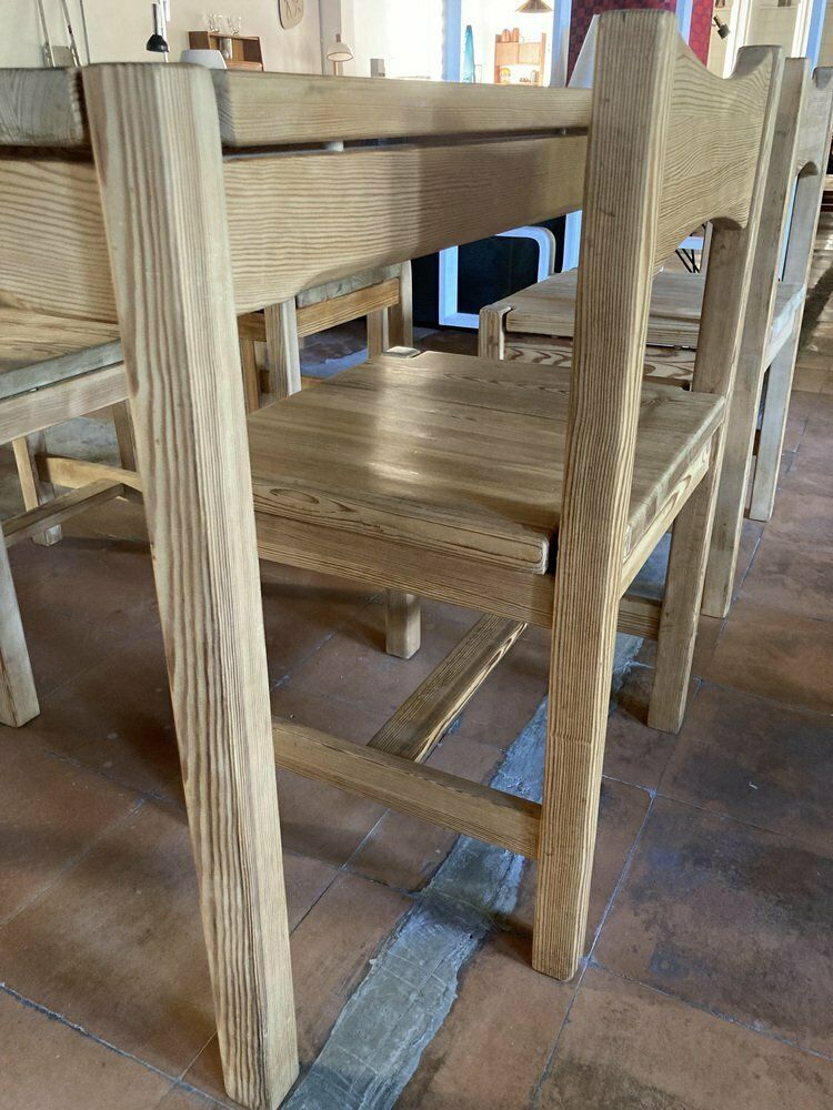 Hongisto Dining Set In Solid Pine By Ilmari Tapiovaara For Laukaan Puu, 1960s, Set Of 5 photo furniture