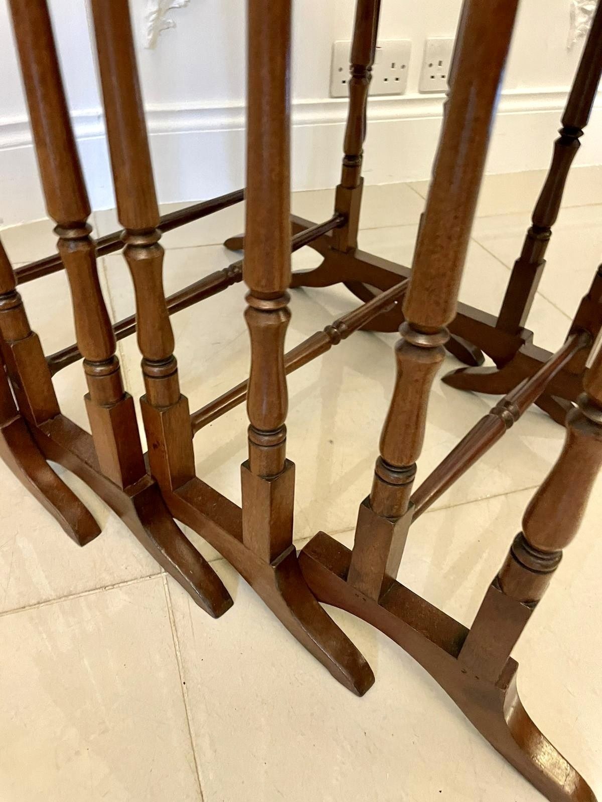 Antique Quality Figured Mahogany Nest Of Four Tables photo vinterior