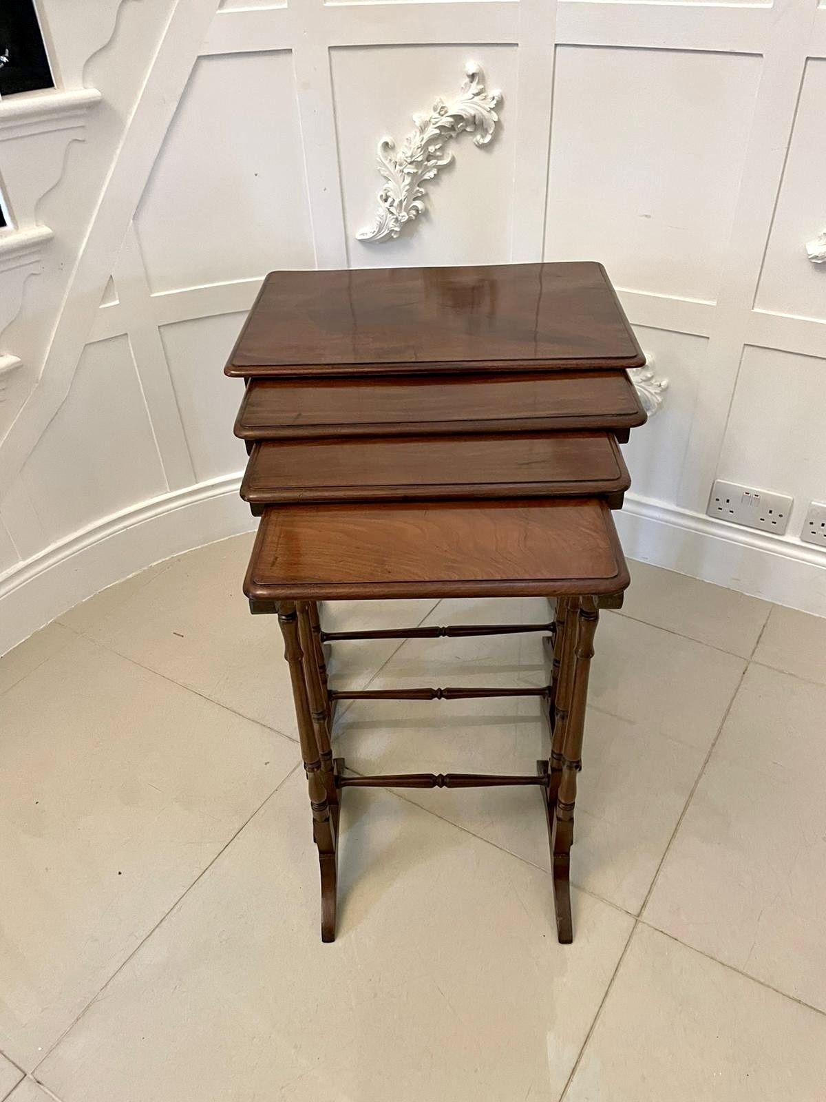 photo furniture Antique Quality Figured Mahogany Nest Of Four Tables
