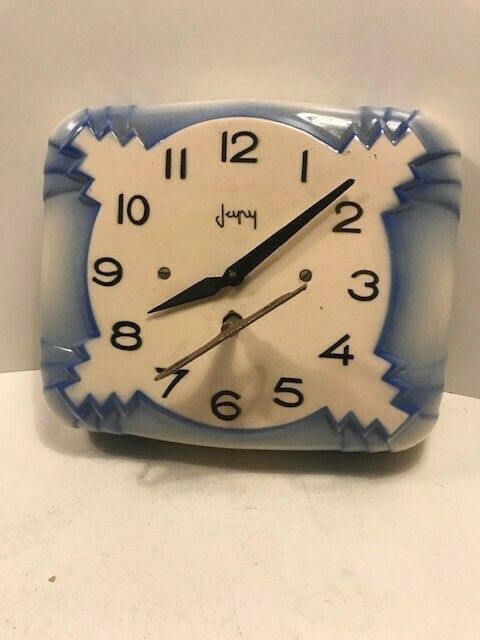 An Art Deco French Wall Clock By Japy Freres Ceramic Surround photo 115.0
