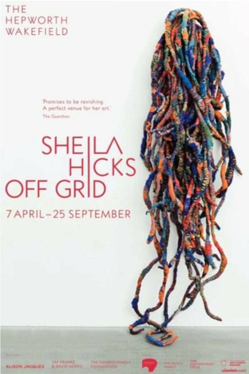 Original Sheila Hicks Exhibition Poster   Sauvages / Hidden Blue   Authentic Museum Print   Textile Art