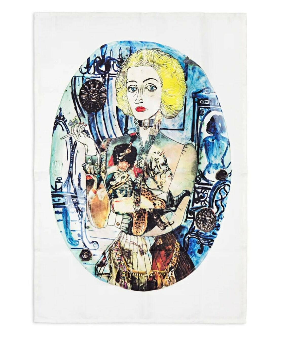 Original Grayson Perry   Claire   Print On Textile   Tapestry   Tea Towel   Transvestite Potter