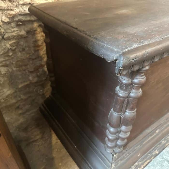 1850 Louis Philippe Walnut Wood Traditional Sicilian Blanket Chest photo Furniture