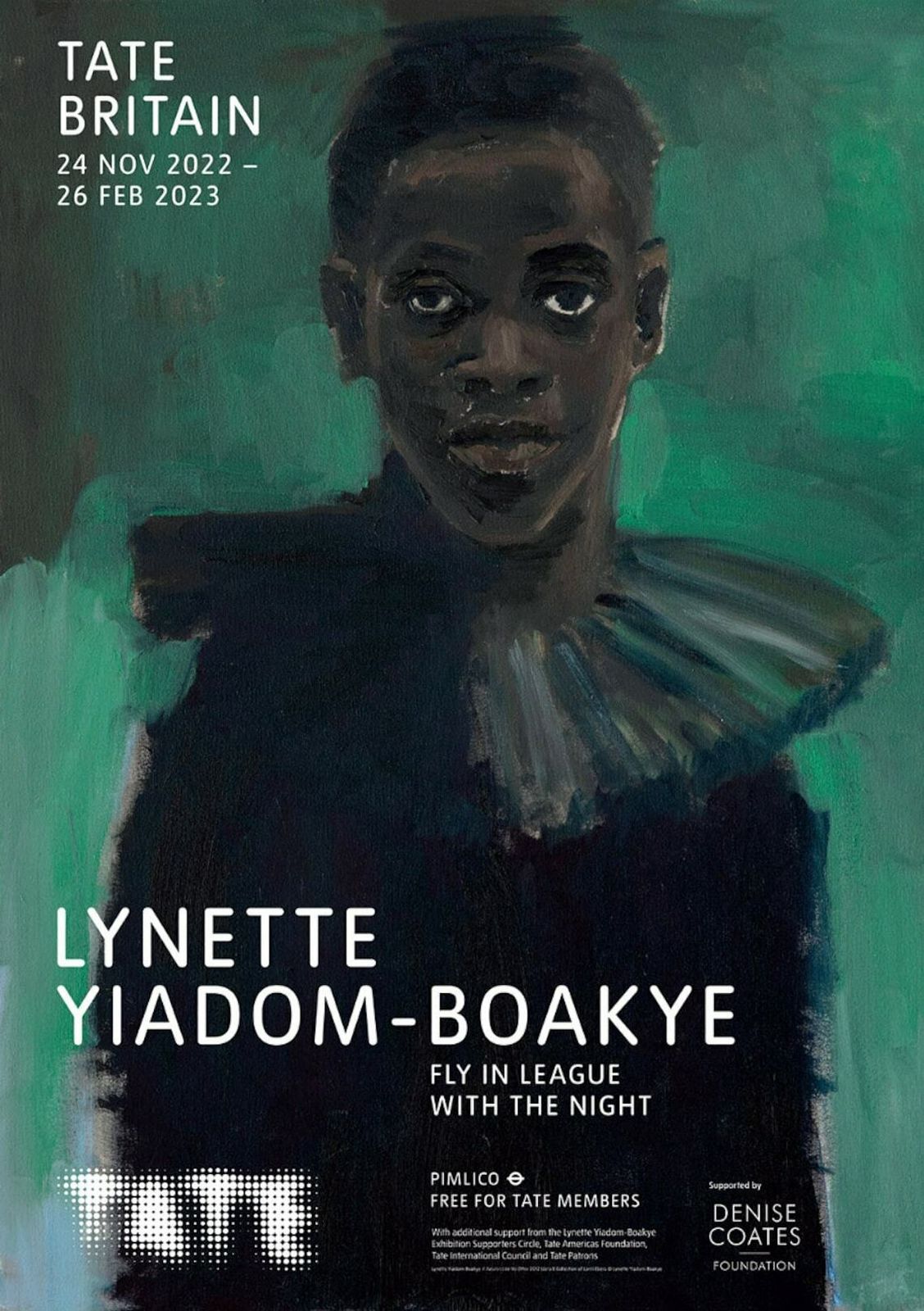 Original Lynette Yiadom Boakye Exhibition Poster   Fly In League With The Night   Tate Modern Museum Print Black Female Artist