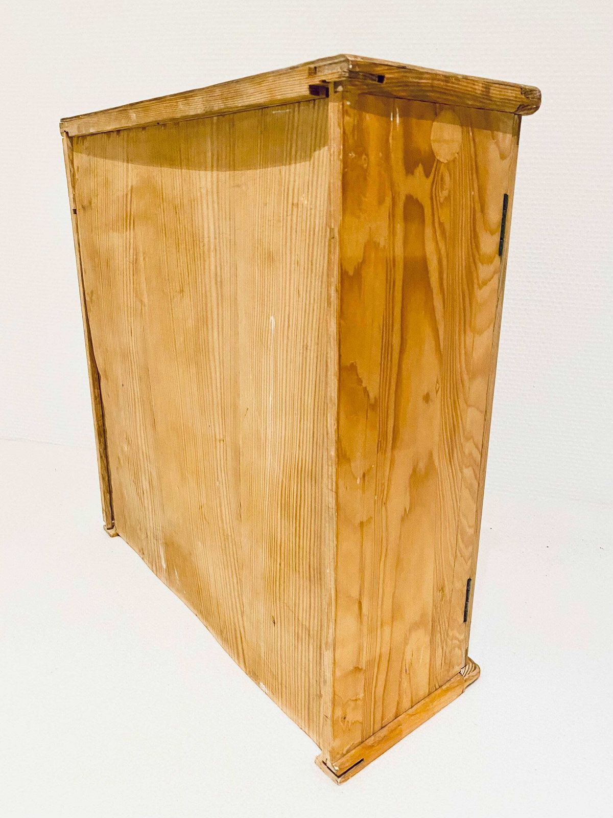 Vintage Wooden Doll Wardrobe Cupboard With Coathangers / 1950s 1960s Toys photo vintage