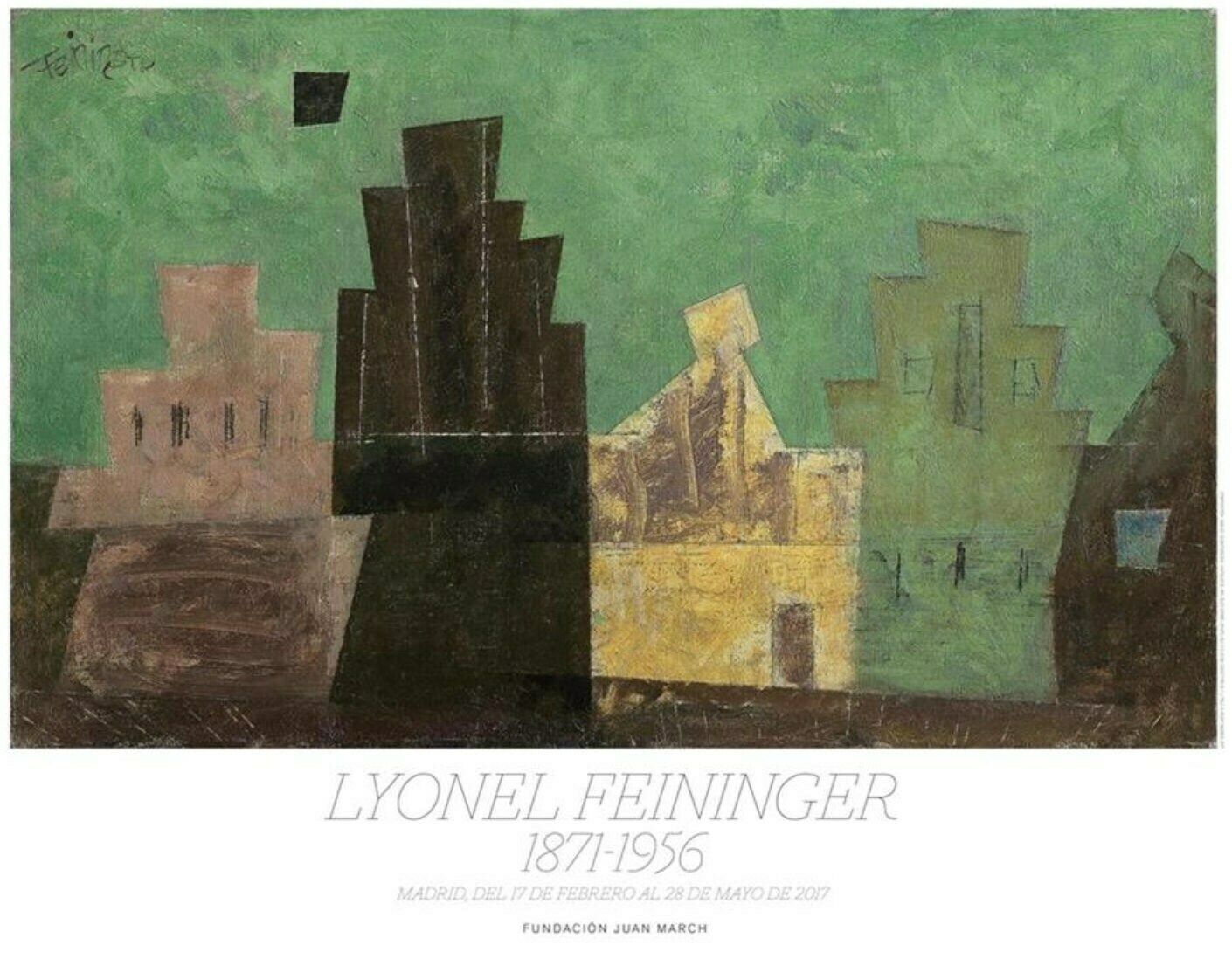 Authentic Lyonel Feininger Exhibition Poster   Composition Hastales   Stunning Museum Print From The German American Expressionist
